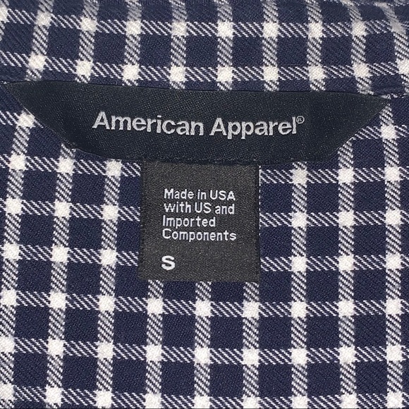 American Apparel - Cropped Button-up Flannel - Picture 4 of 4